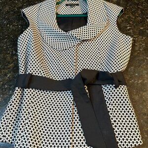 Black and white polka dot top
